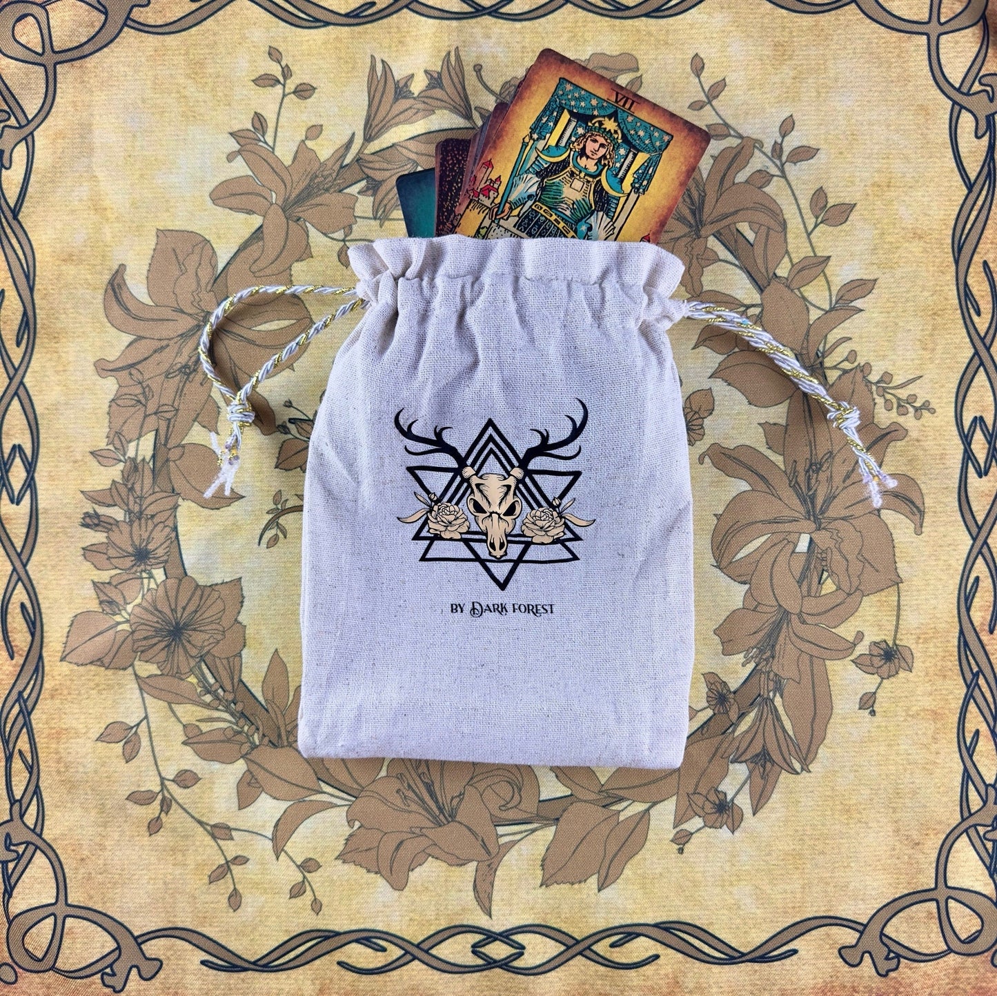 Silk Vintage Tarot Cloth for Spread