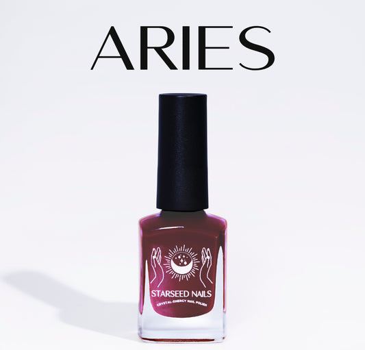Starseed Nails Zodiac Aries Crystal Infused Nail Polish