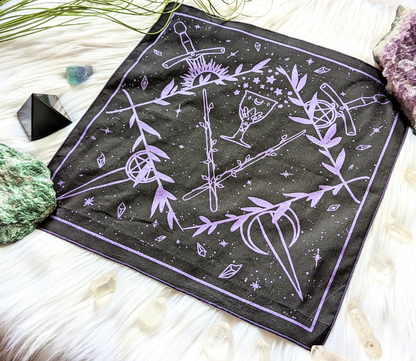 Crystal Infused Tarot Altar Cloth