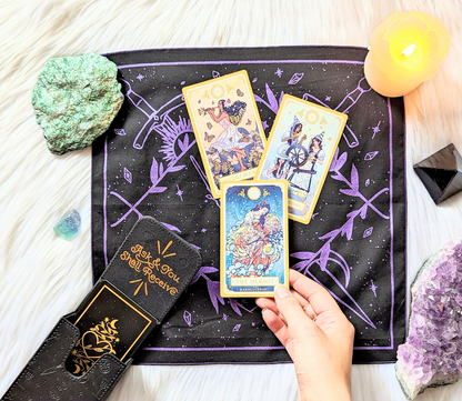 Crystal Infused Tarot Altar Cloth