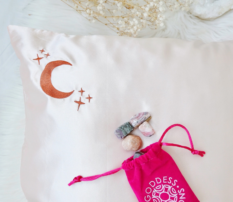 Pocketed Moonphase Dreams Pillowcase