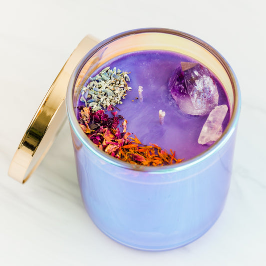 Crystal Affirmation Candle | I AM