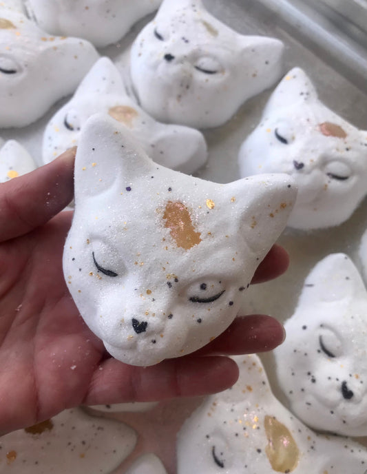 Charged Moon Kitty Cat Crystal Bath Bomb