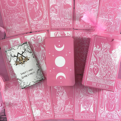 Pink White Tarot Deck