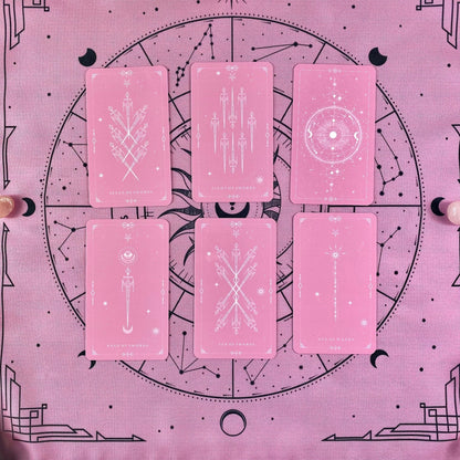 Pink Tarot Cloth for Spread