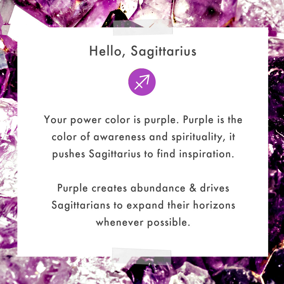 Purple drives Sagittarius to expand their horizons